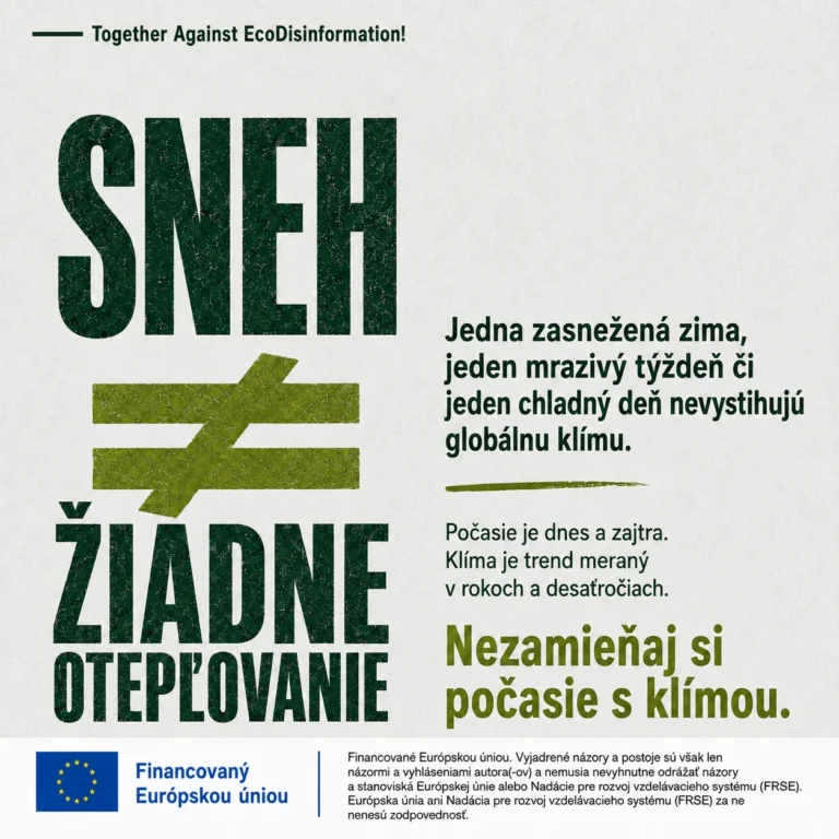 Informačný banner: sneh neznamená žiadne otepľovanie