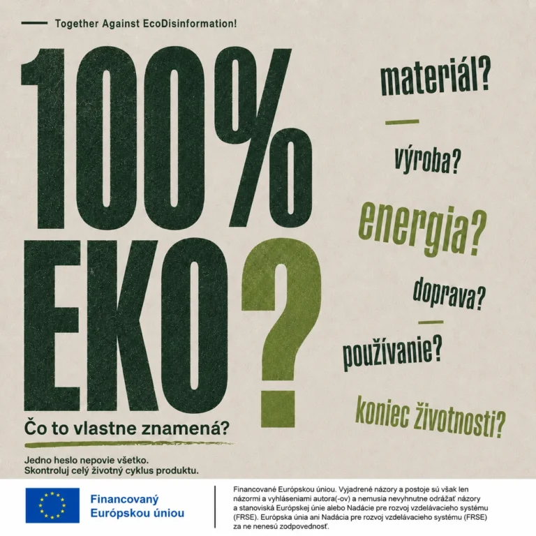 Informačný banner: 100 % EKO – čo to vlastne znamená?