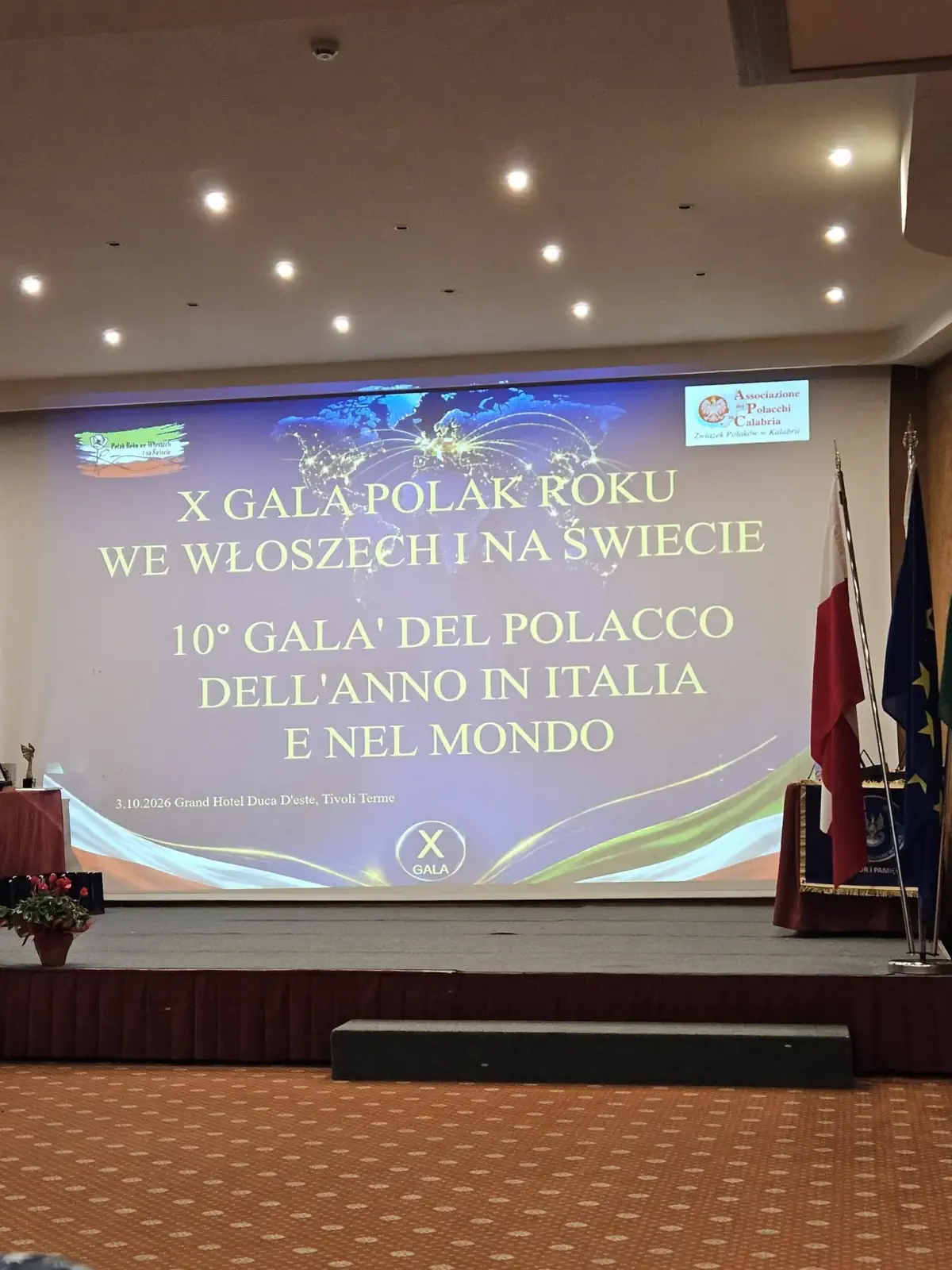 Projekčné plátno jubilejného ročníka súťaže Polak Roku